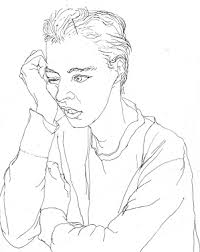 200x252 Contour Drawing Portrait