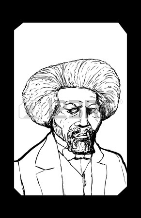 291x450 Hand Drawn Outline Sketch Portrait Of Famous African American