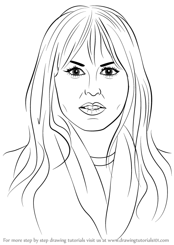 598x844 Learn How To Draw Rachel Zoe (Famous People) Step By Step
