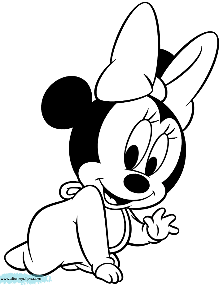 720x920 Baby Mickey Minnie Heart Disney Coloring Pages Printable To Fancy