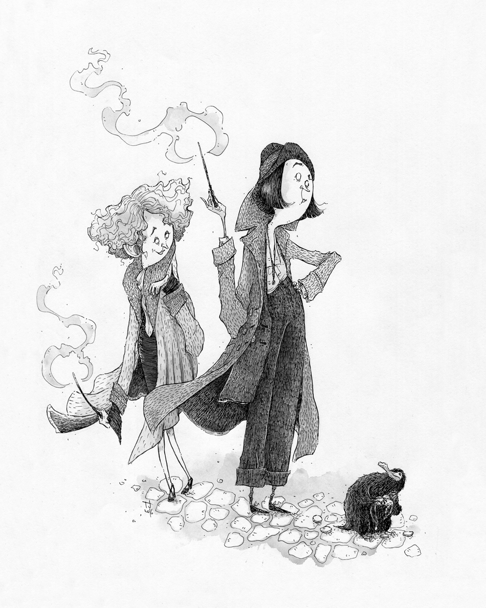 950x1188 Goldstein Sisters And Niffler (Fantastic Beasts) By Teemujuhani
