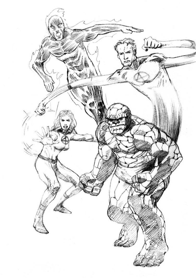 752x1063 Daily Sketch Fantastic Four By Paul Moore