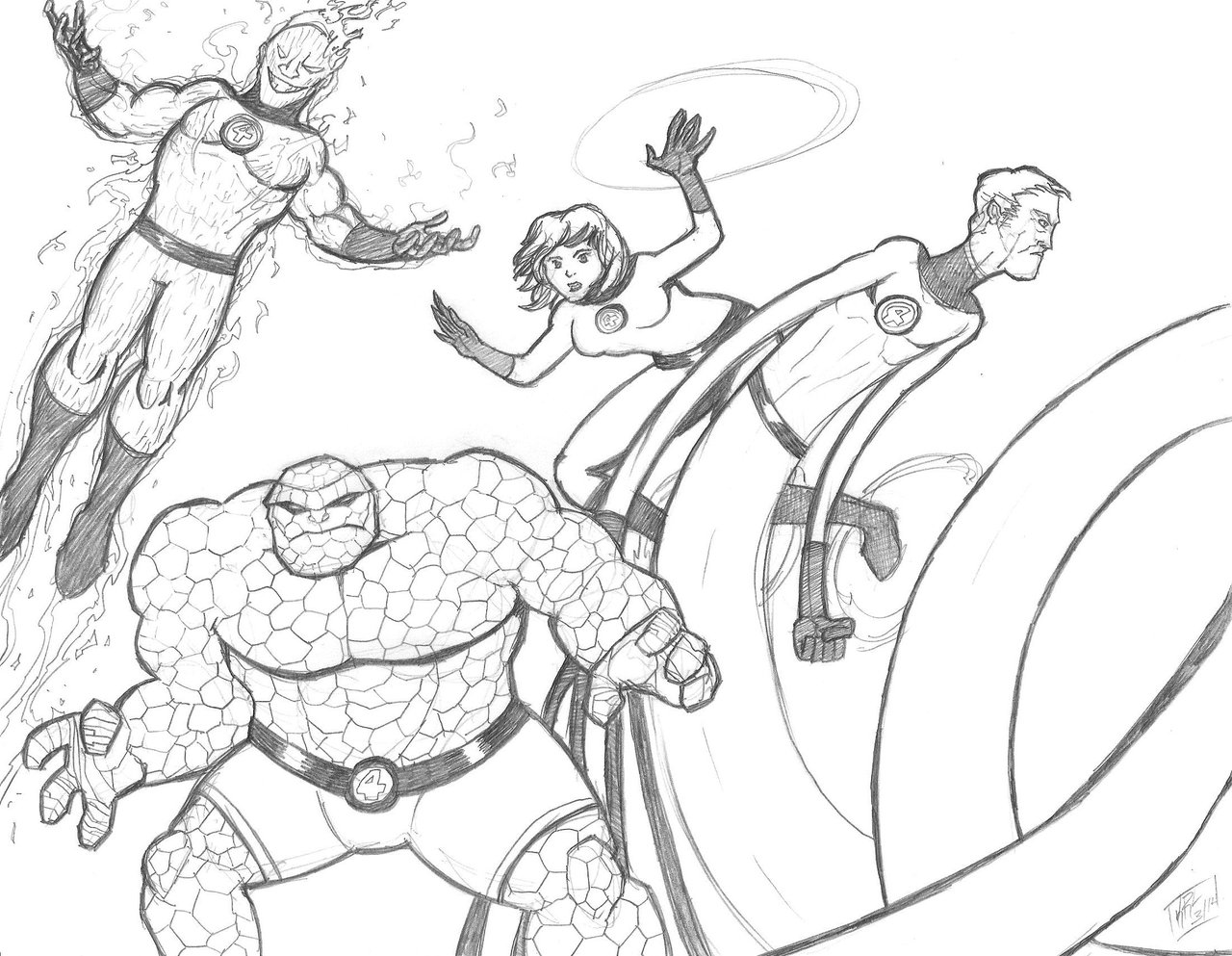1280x993 Fantastic Four Sketch By Kaboomanator