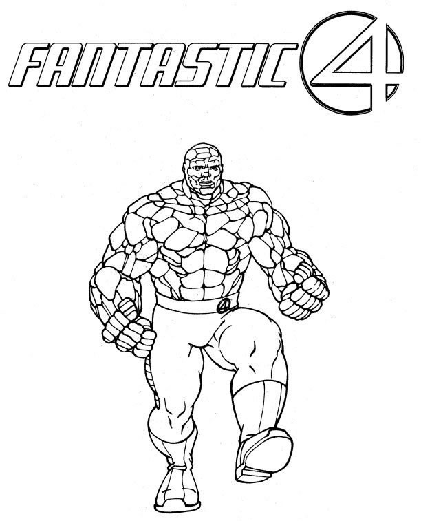 612x757 Kleurplaten Fantastic Four 1 Drawing Amp Sketches