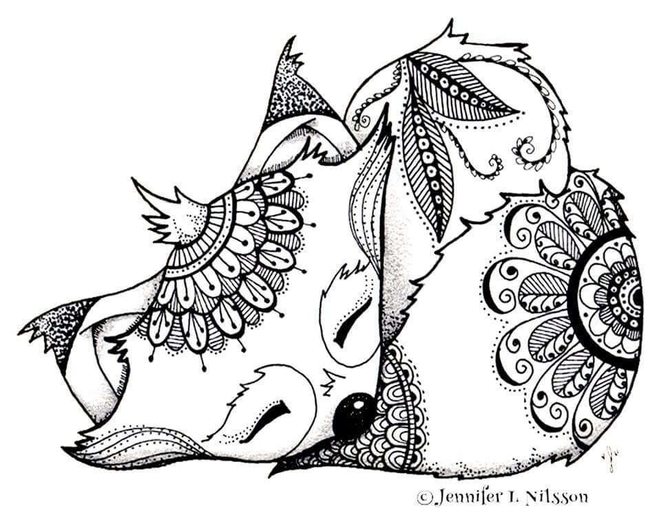 960x768 Fox Coloring Pages