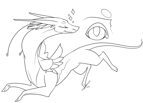 480x345 Fantasy Dragon Coloring Page Free Printable Coloring Pages