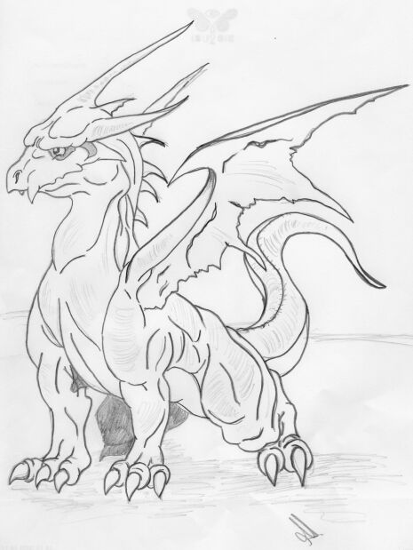Fantasy Dragon Drawing at GetDrawings | Free download
