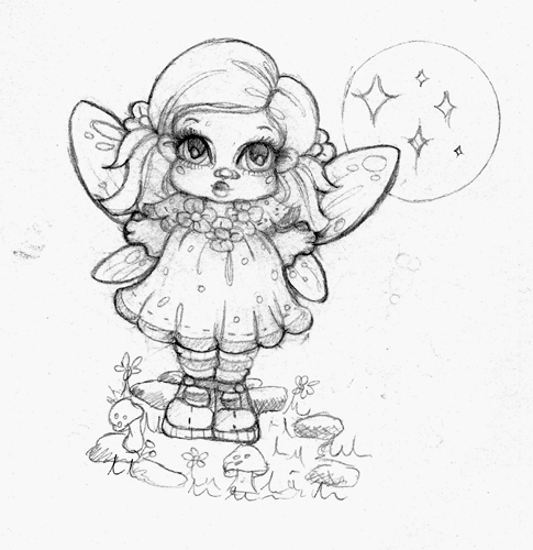 485x500 Flower Fairy Sketch By Heartsdesire Fantasy