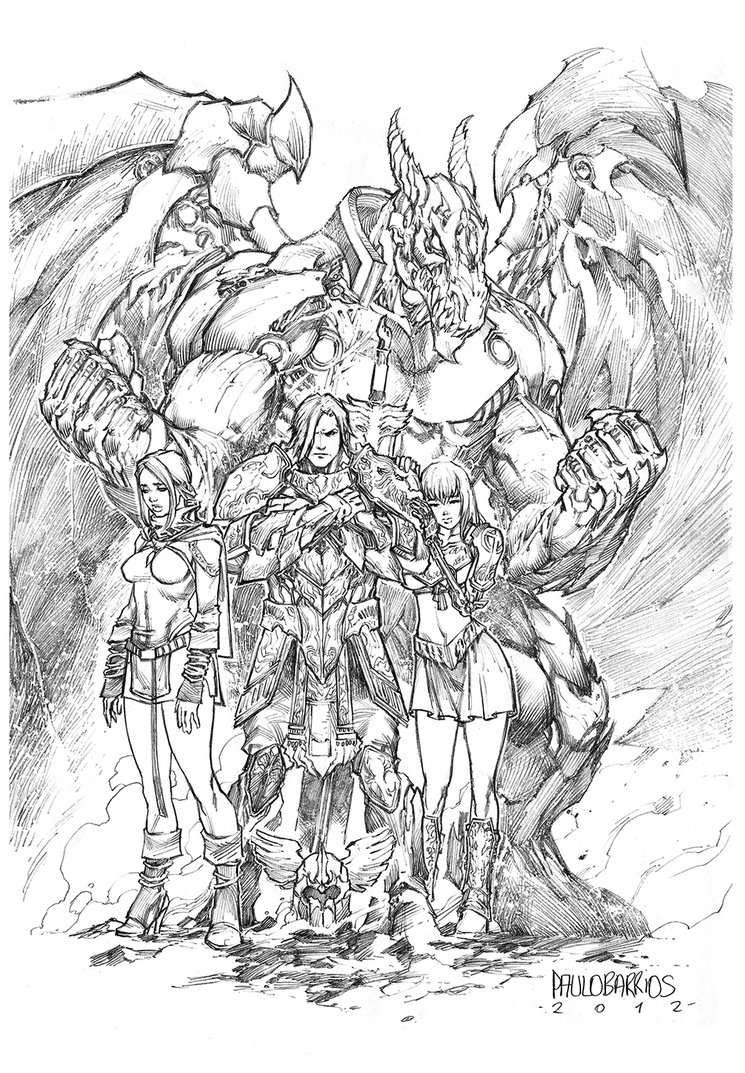 745x1073 Heroic Fantasy By Paulobarrios