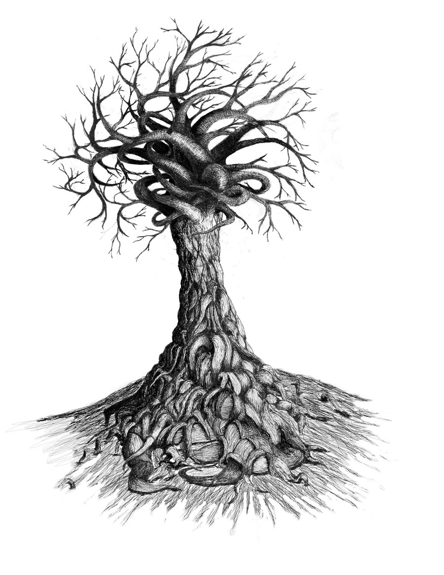 900x1165 Twisting Tree 2 By Dizdrawspictures