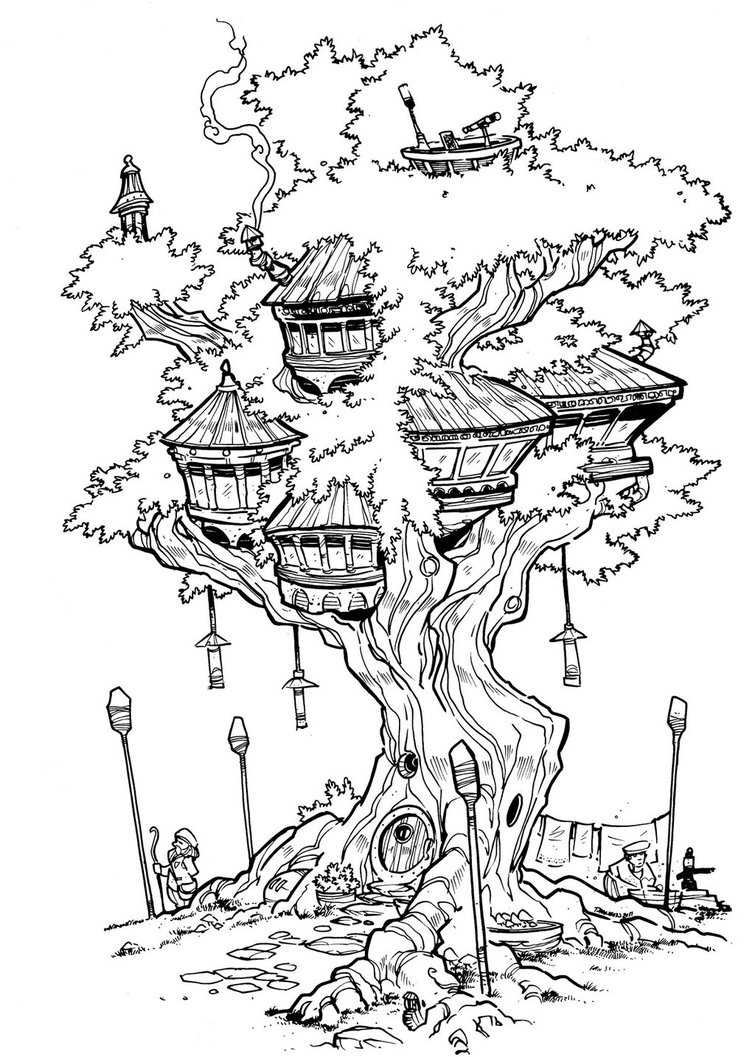 755x1057 The Treehouse Inks By Travisjhanson