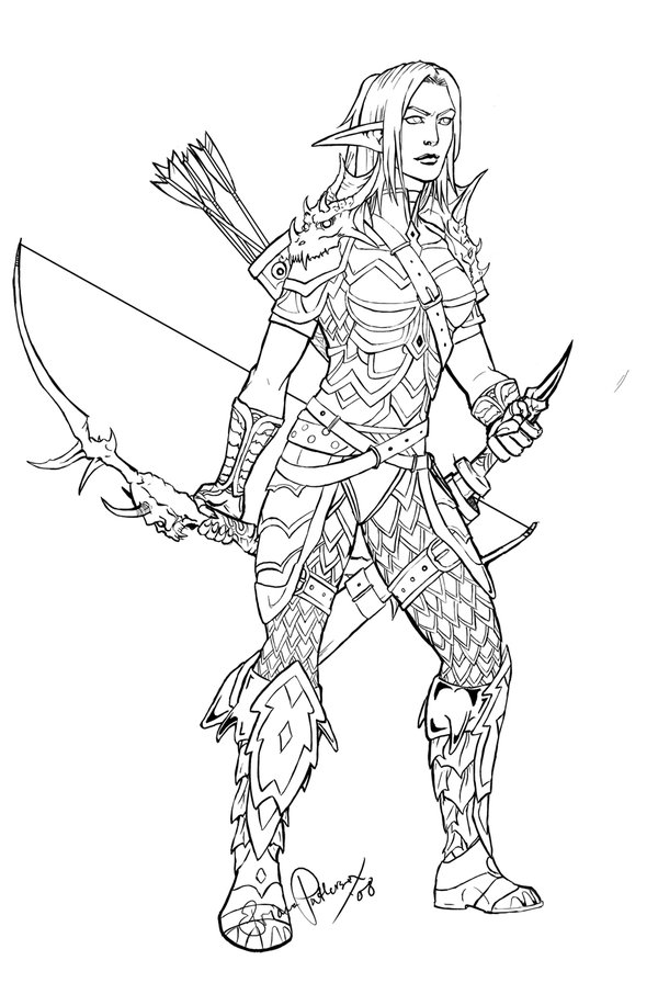 600x896 World Warcraft Night Elf Line Drawings Here Are Some