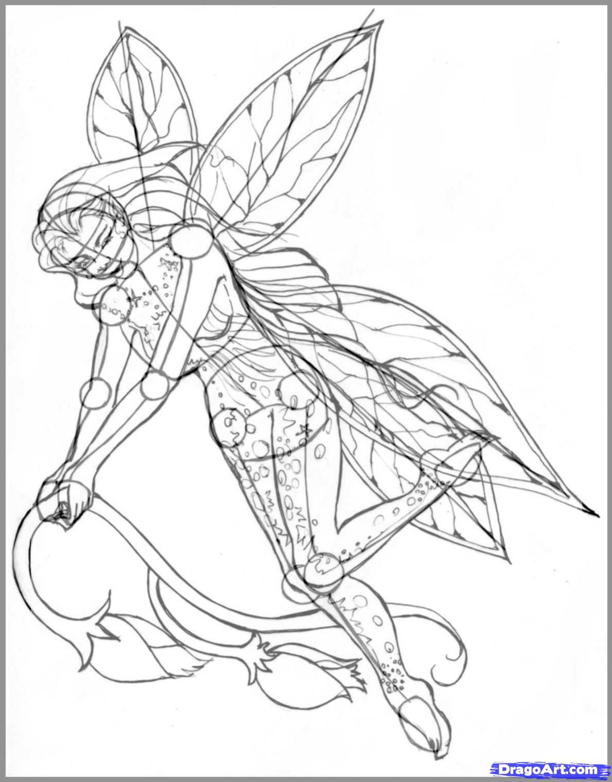 1189x1520 How To Draw Realistic Fairies, Draw A Realistic Fairy Step 7 All