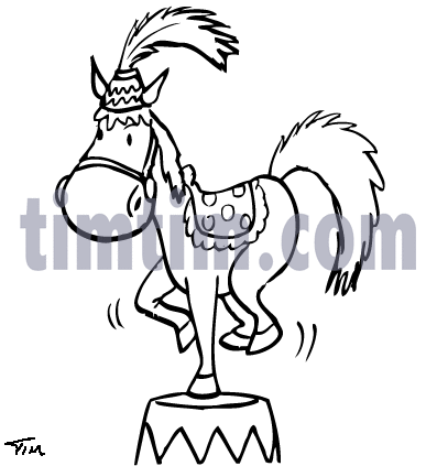 397x423 Free Drawing Of Horse Circus Bw From The Category Farm Animals