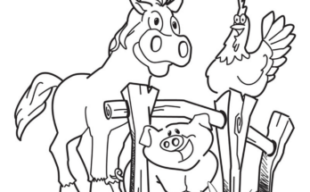 348x215 Coloring Page Farm Animal Farm Field Coloring Page Farm Animal