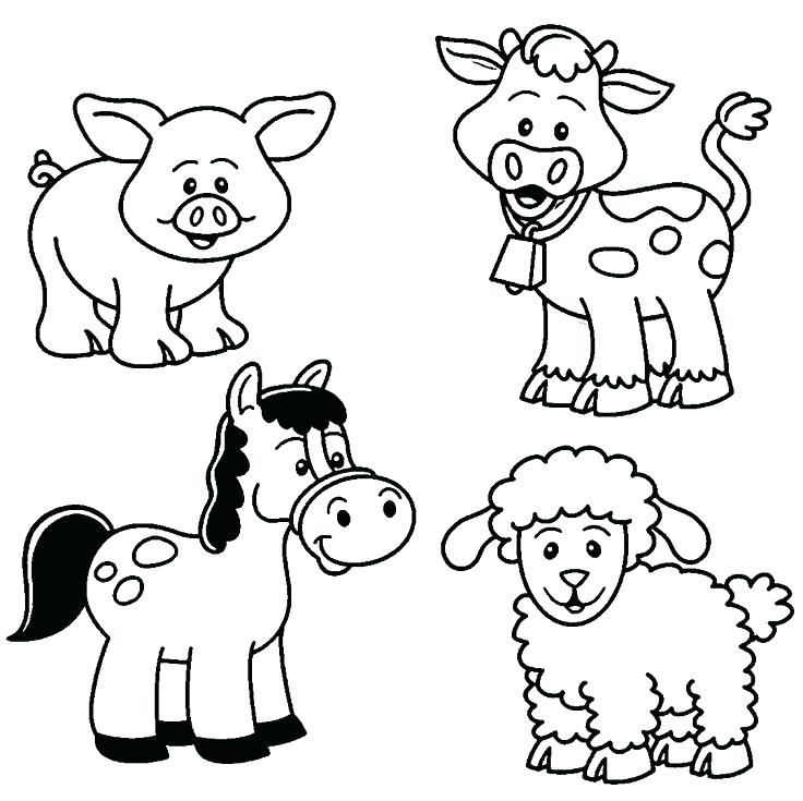 736x735 Coloring Pages Farm Scene Coloring Page Free Farm Free Coloring