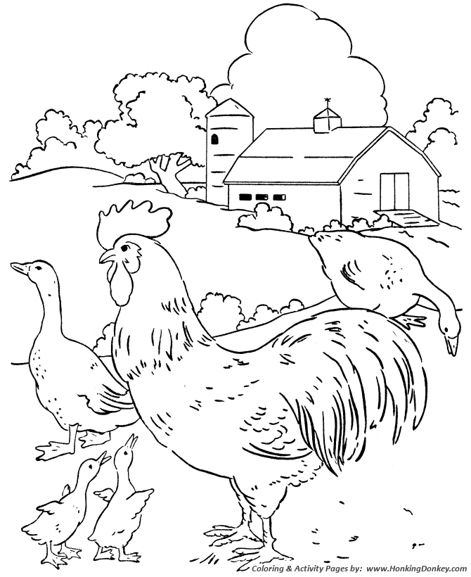 670x820 Farm Scenes Coloring Page Farm Scene