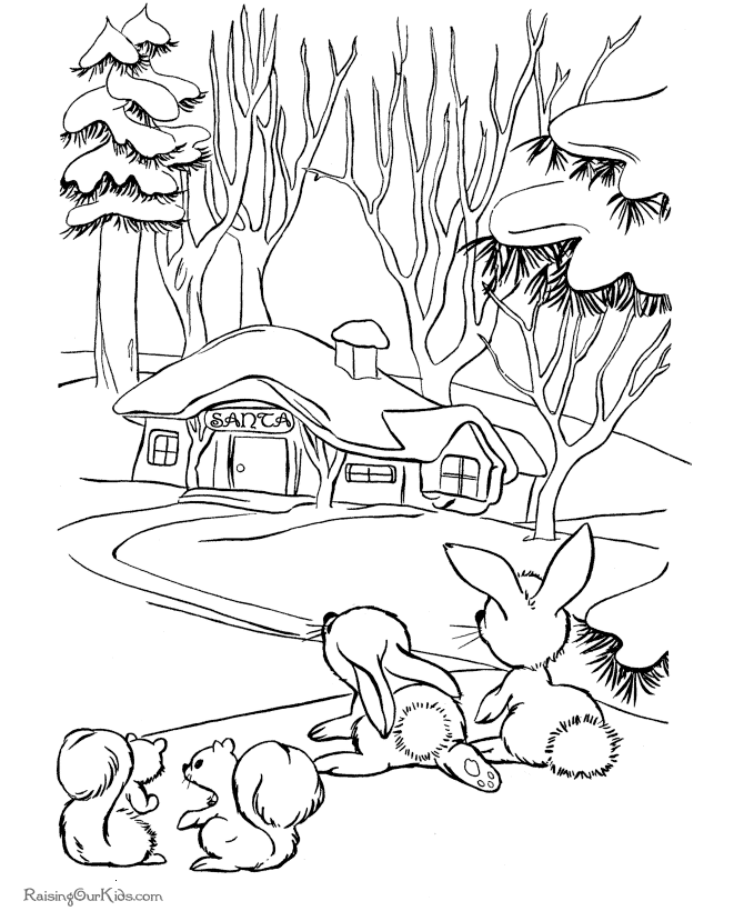 670x820 Christmas Scenes Coloring Pages 535924