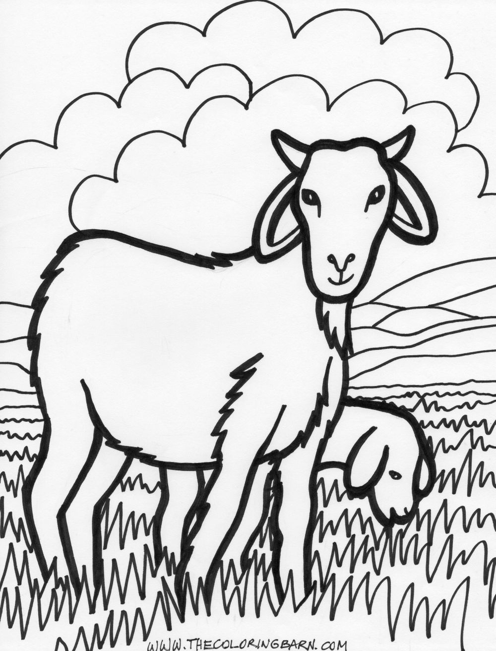 1000x1312 Coloring Page Of A Farm Scene Coloring Pages Farming Scenes