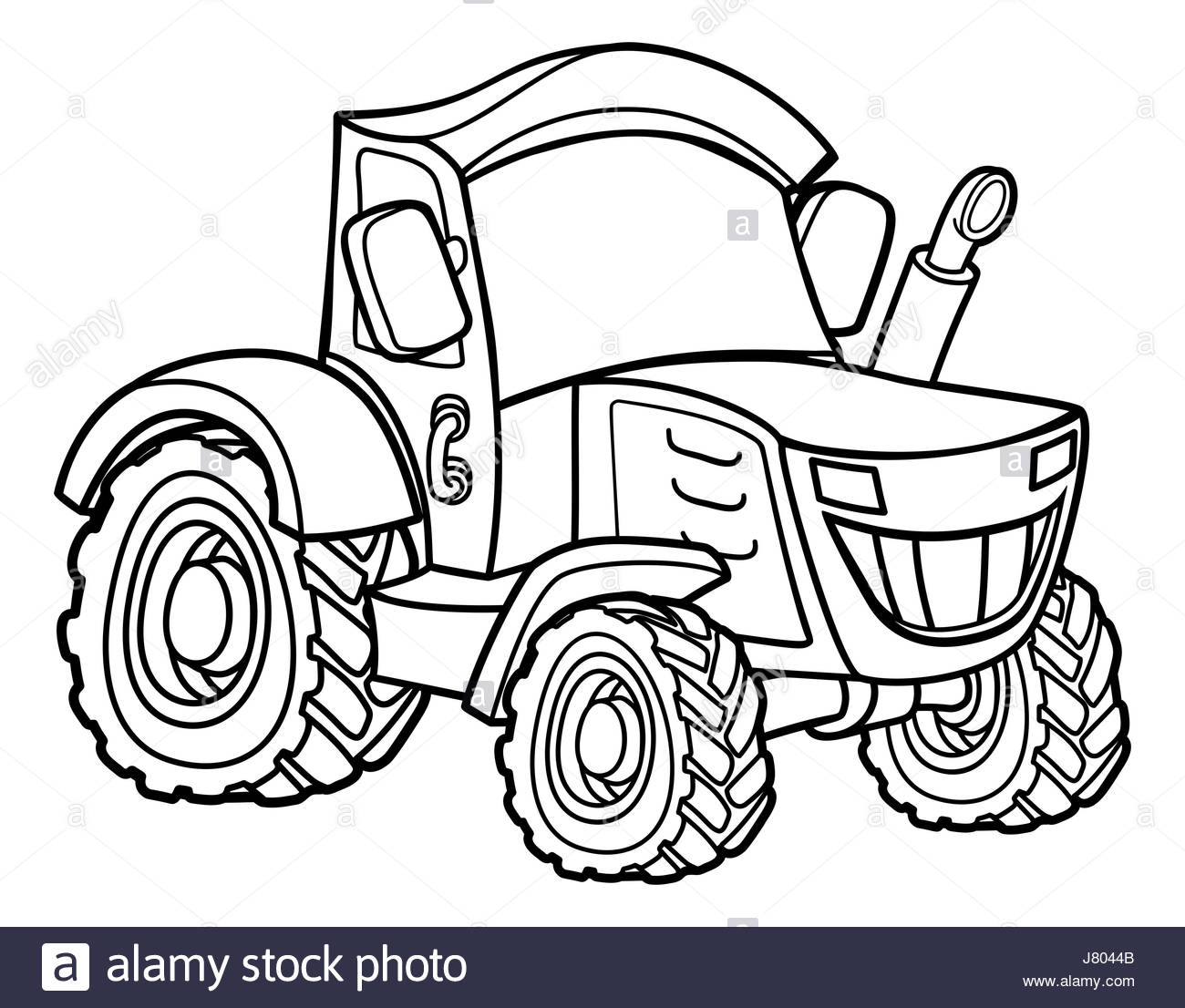 1300x1106 Tractor Cartoon Farm Vehicle Illustration Stock Photo 142603451