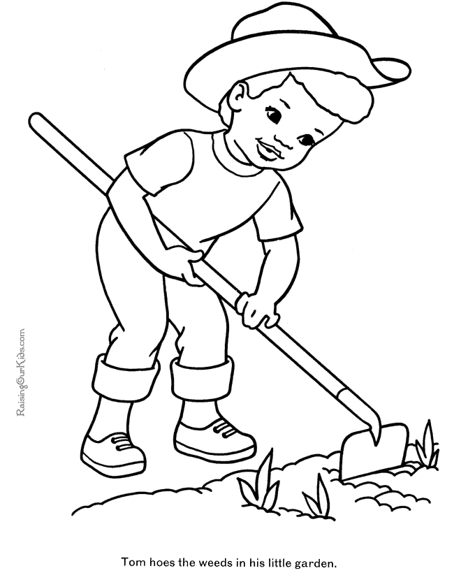 670x820 Farmer Coloring Page