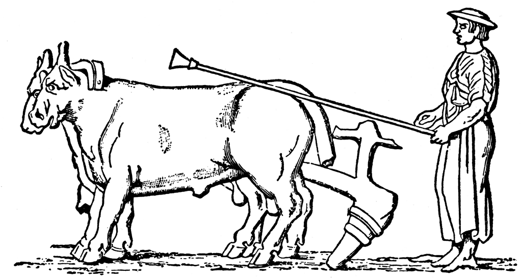 1024x548 A Roman Farmer With A Plow Clipart Etc