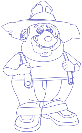 320x515 How To Draw The Farmer From Back