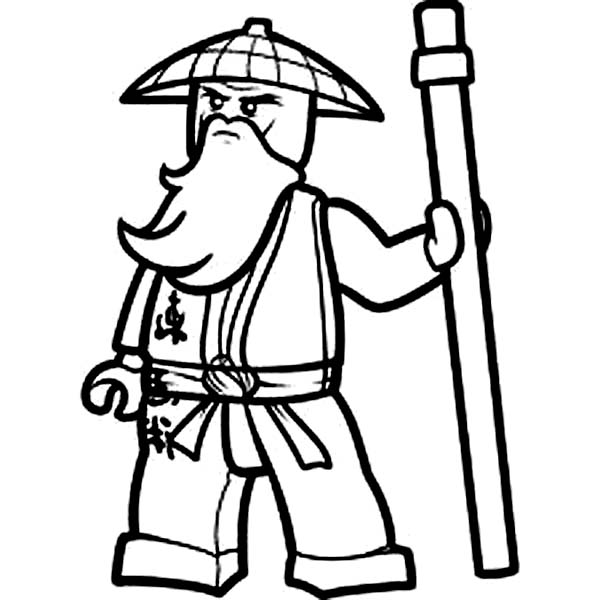 600x600 An Ancient China Farmer In Lego Coloring Page