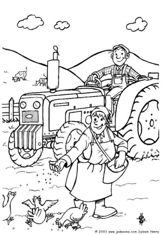 518x750 Coloring Page Farmer