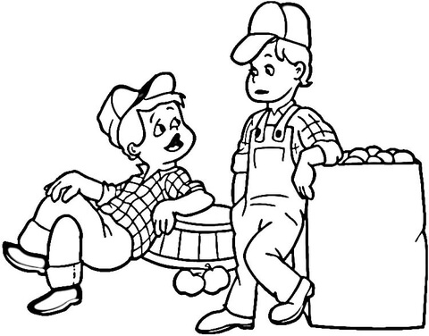 480x376 Kids Farmers Coloring Page Free Printable Coloring Pages