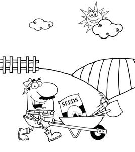 267x300 Farming Cartoon Clipart Image