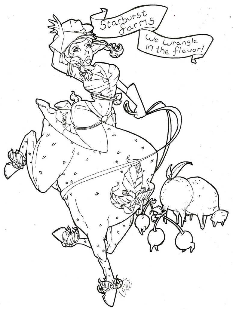 775x1031 Contest Entry Starburst Farms Lineart By Theladyj