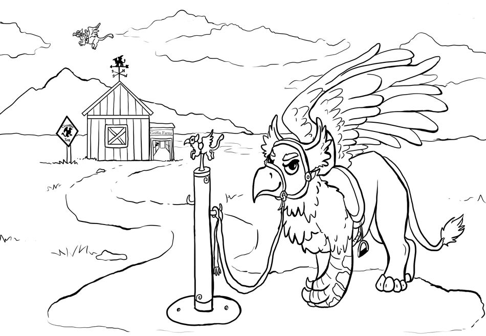 950x657 Griffin Farms Lineart Contest By Painted Flamingo