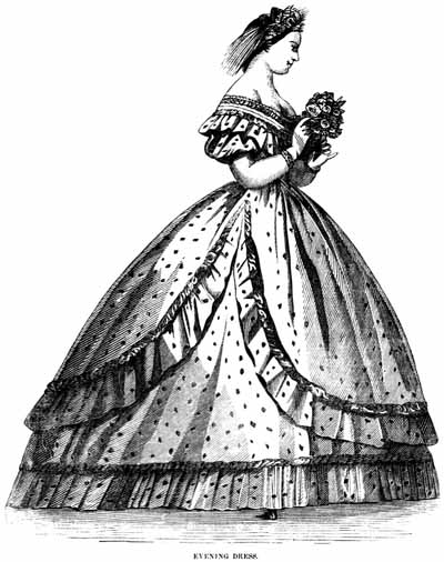400x506 1860s Evening Dress Fashions, Descriptions And Fashion Plates