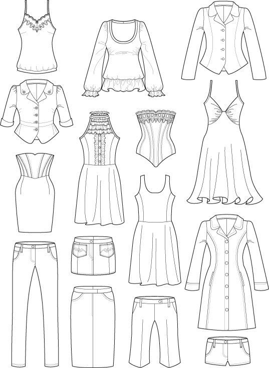 537x736 Gallery Clothing Drawings,