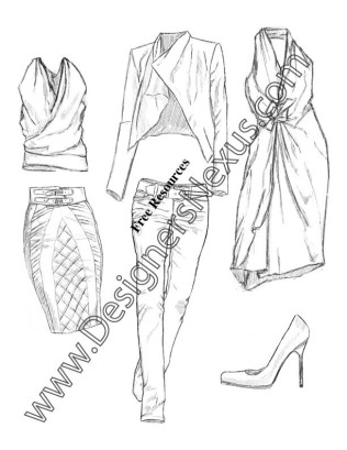 316x409 Fashion Sketches Free Downloads Fashion Design Sketch Samples