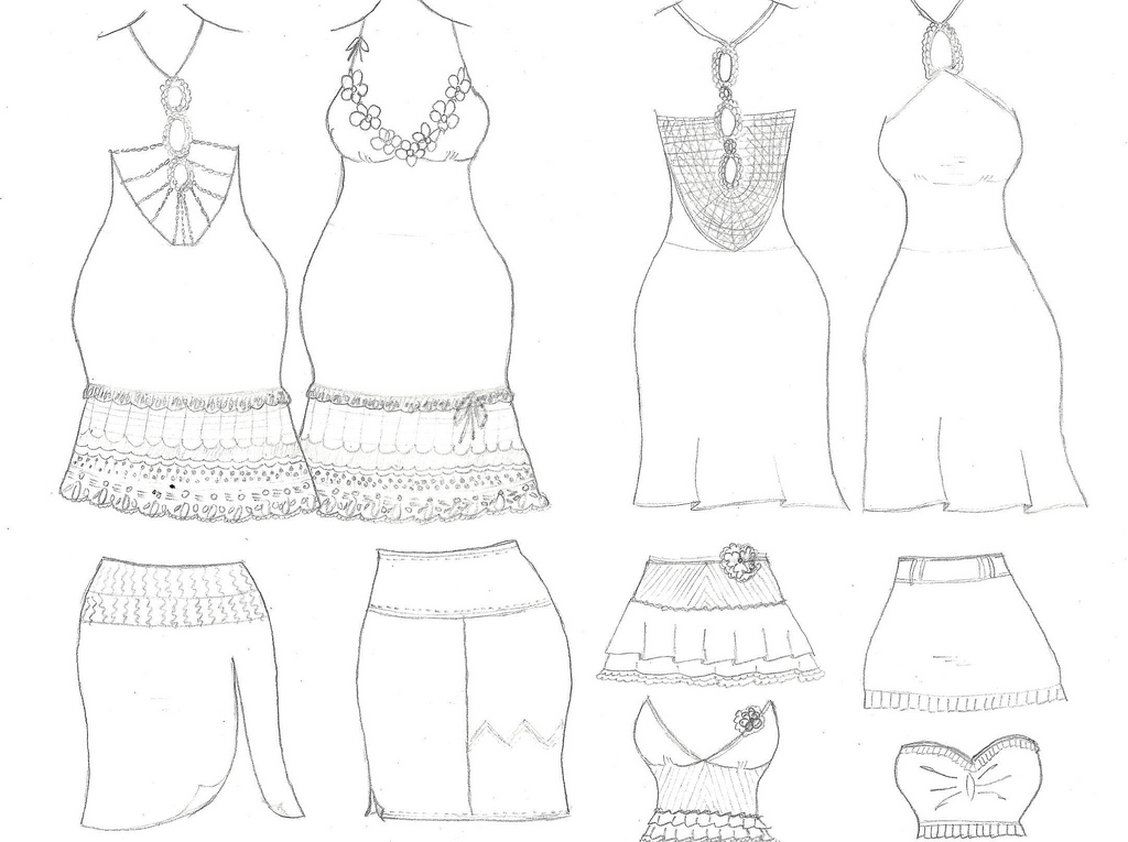 1024x765 Fashion Designer. Dresses, Skirts, Tops, Drawings.