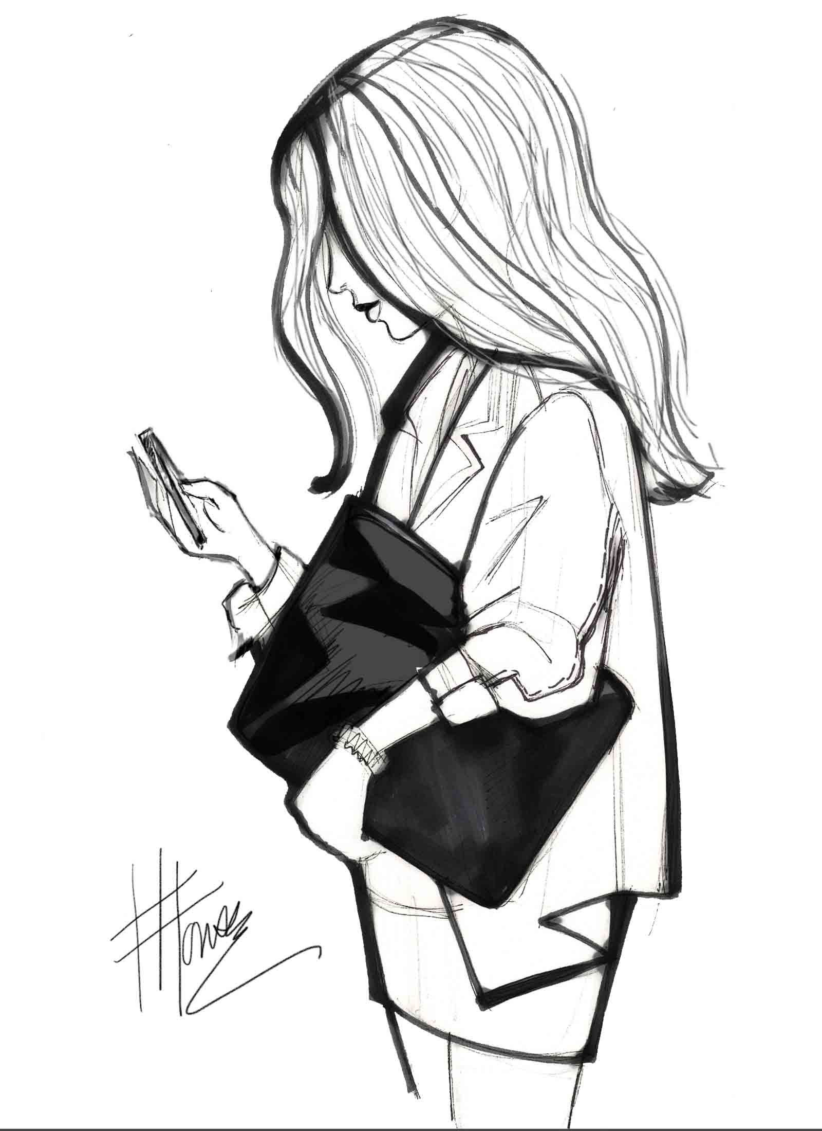 1600x2200 Black And White Fashion Drawings Fashion Design Images