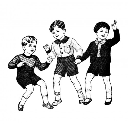 500x500 Vintage Fashion Kids 04 (2.5 X 2.5)