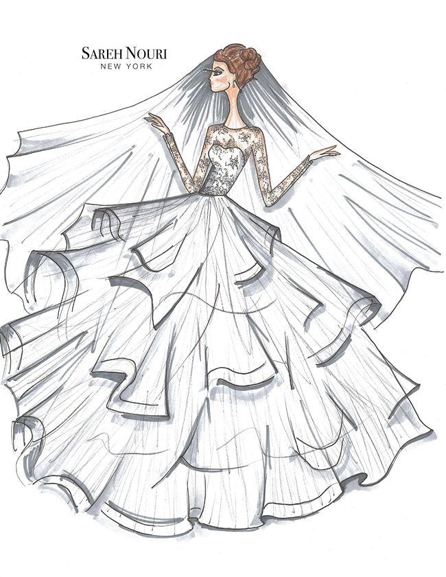 650x841 From Sketch To Gown Wedding Dress Designer Sketches Wedding