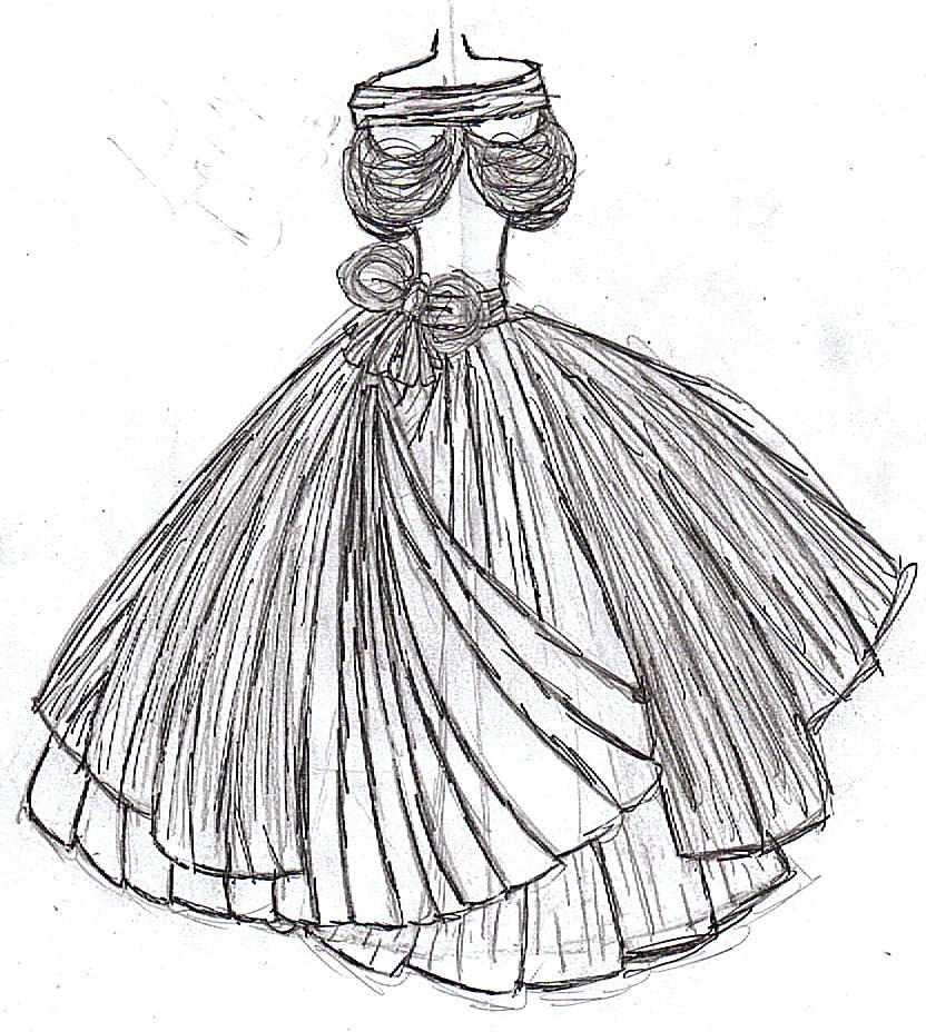 832x928 Princess Dresses Drawings Printable