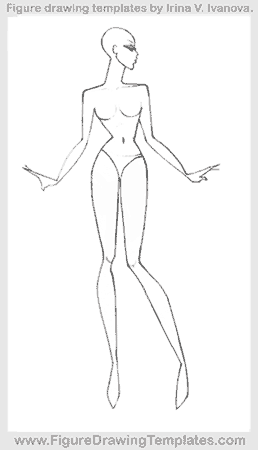 258x450 Fashion Illustration Templates Fashion Templates