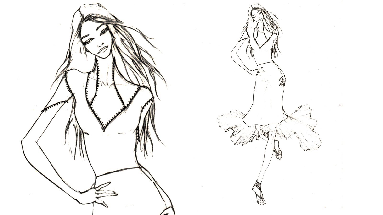 1600x900 Drawing A Fashion Design Fashion Illustration