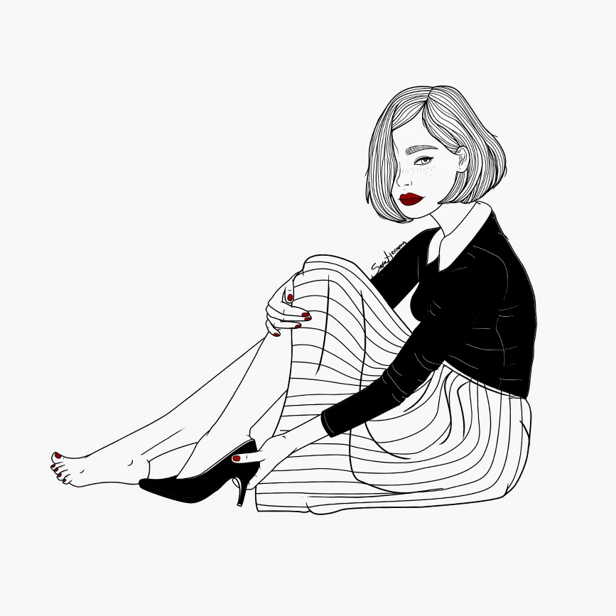 867x867 Sara Herranz Girl Tumblr Drawings Illustrations