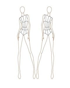 240x300 Female Fashion Croquis Templates Discovered By Rapha