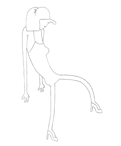414x498 Model, Fashion, Drawing, Catwalk, Gif, Size 414x498 Px