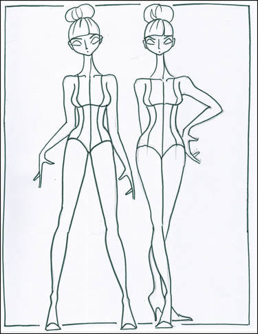 375x484 Drawing A Fashion Figure