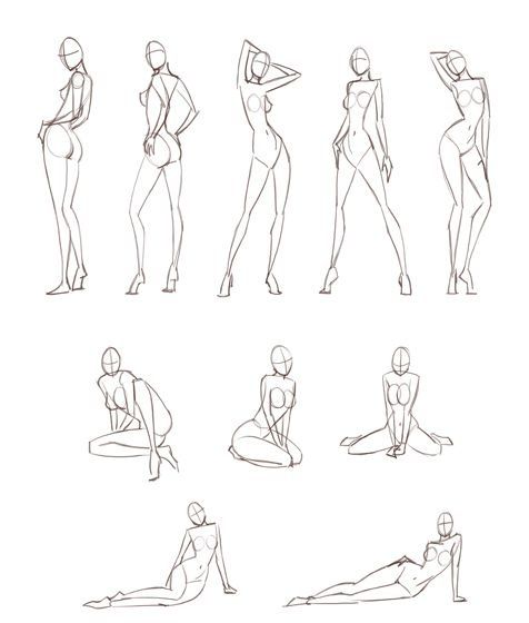 476x560 Drawn Model Fashion Drawing