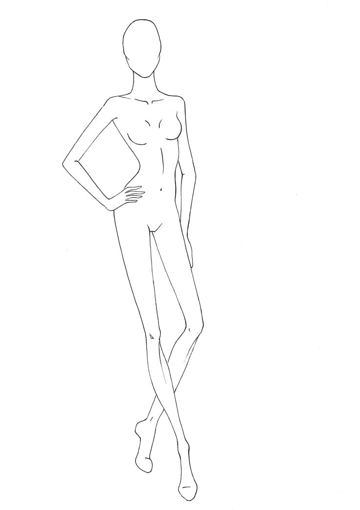 736x1040 Drawn Figurine Outline