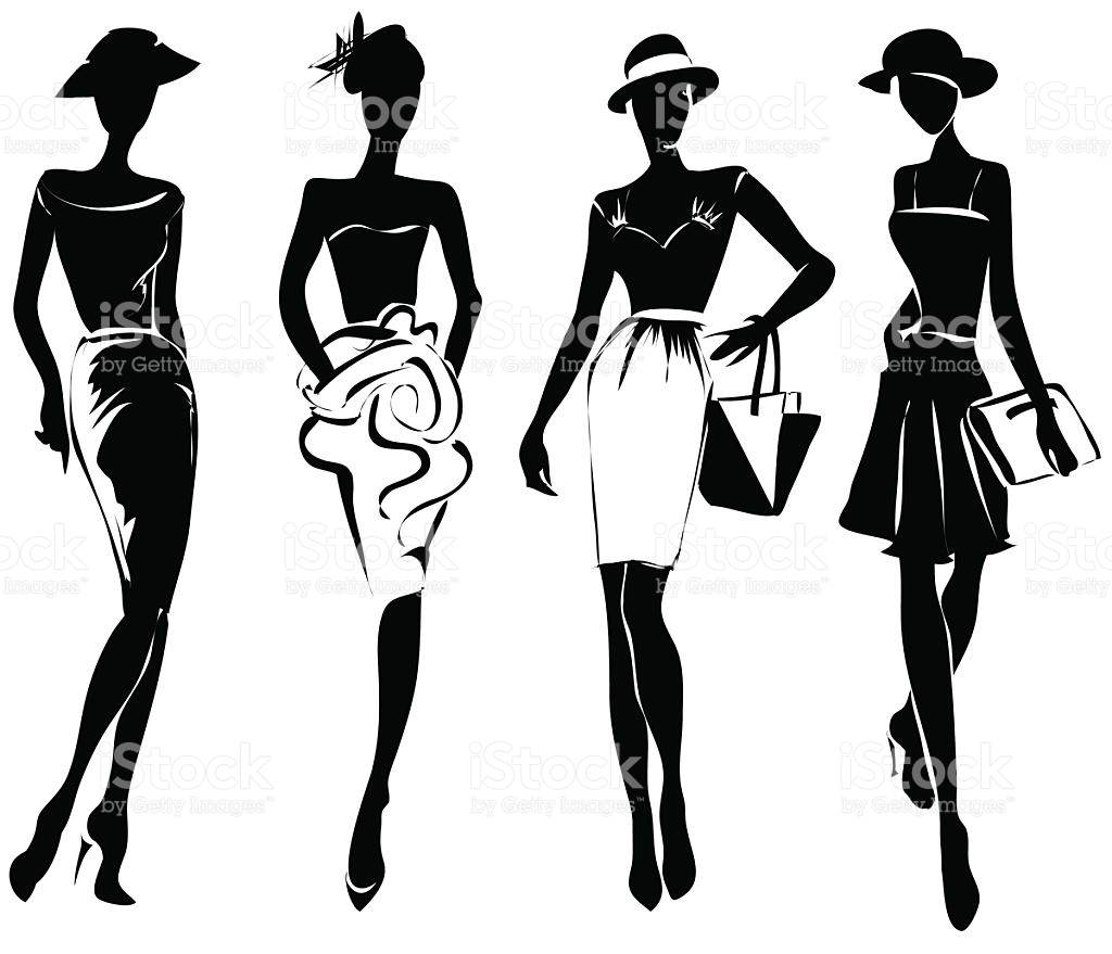 1024x879 Fashion Model Clipart Black And White